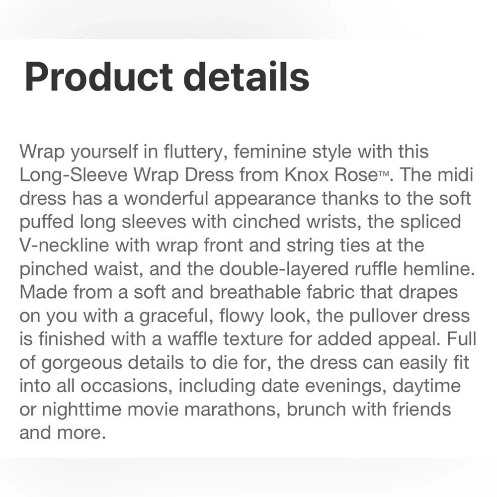 Women's Plus Size Long Sleeve Wrap Dress - Knox Rose Pink Size 2X - Picture 4 of 10